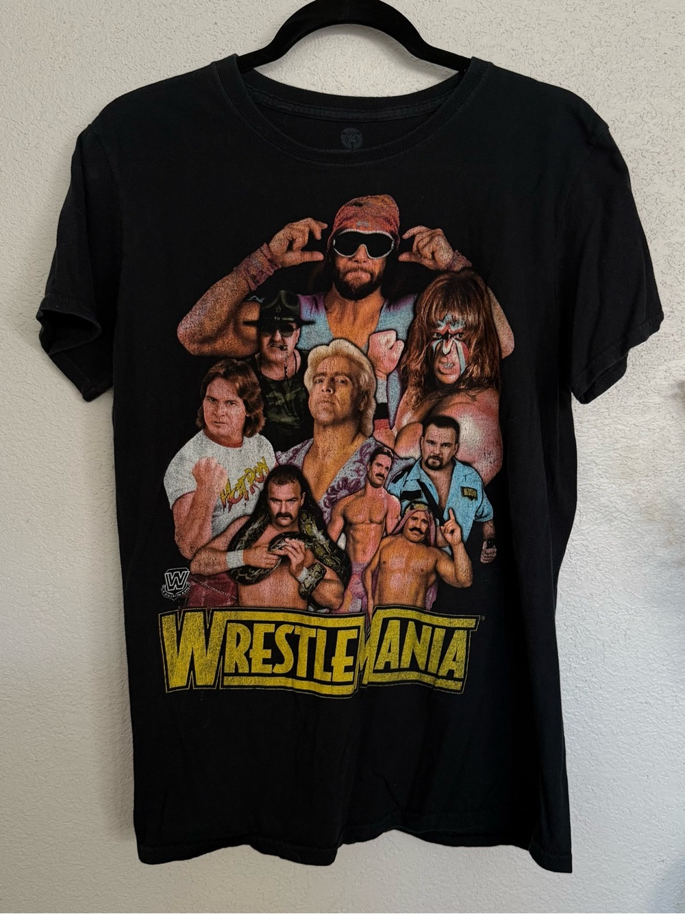 WWE Black WrestleMania Multi-Color Legends Graphic Tee